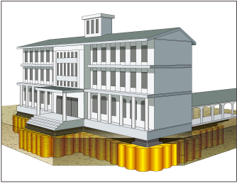 既設の建造物の基礎の耐震補強｜ジェットクリート工法の適用事例